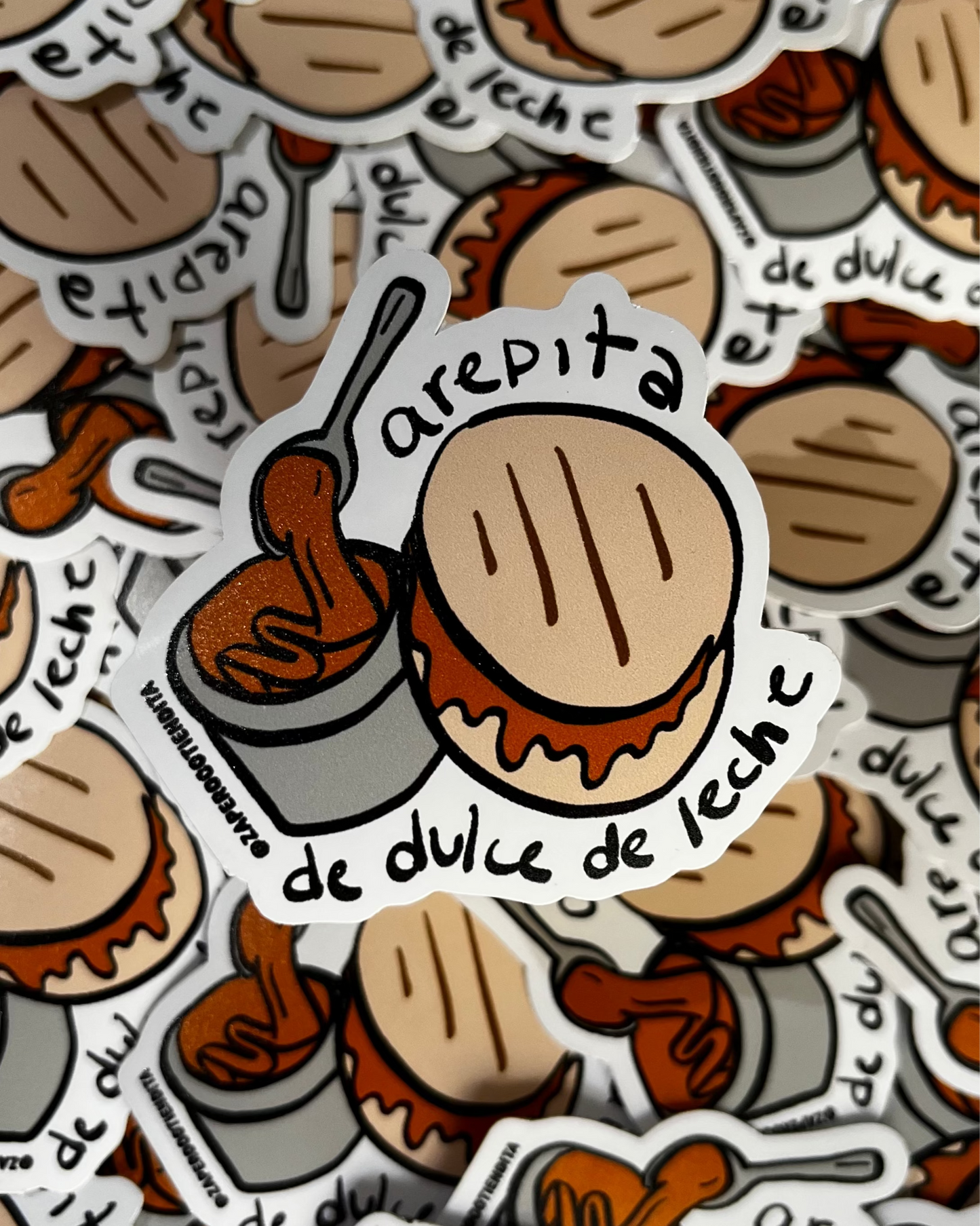 Sticker Arepa con Dulce de Leche