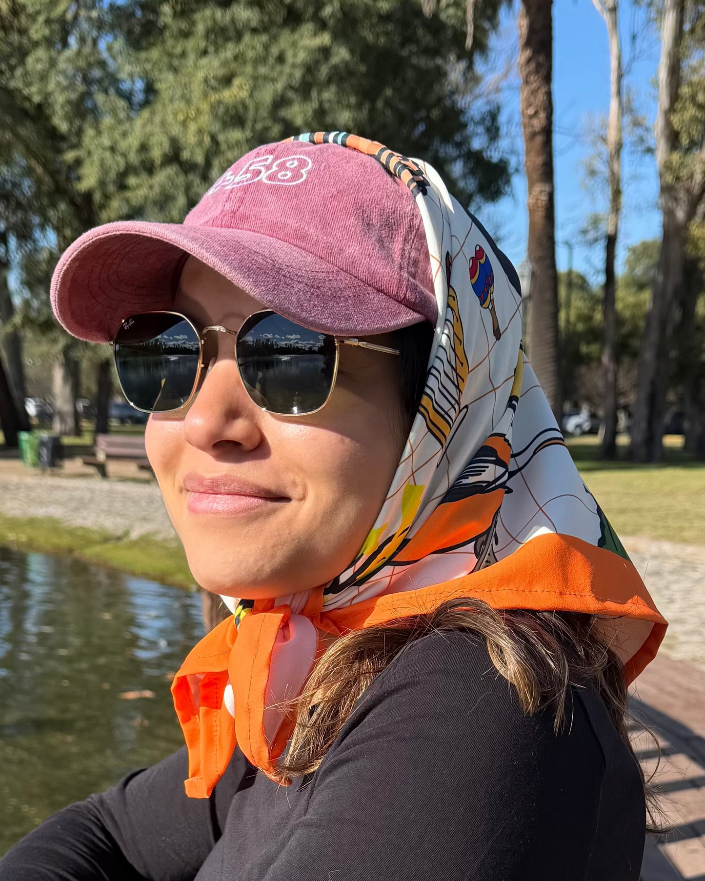 Combo Pañoleta Venezuela - Gorra +58 roja (casi vinotinto)