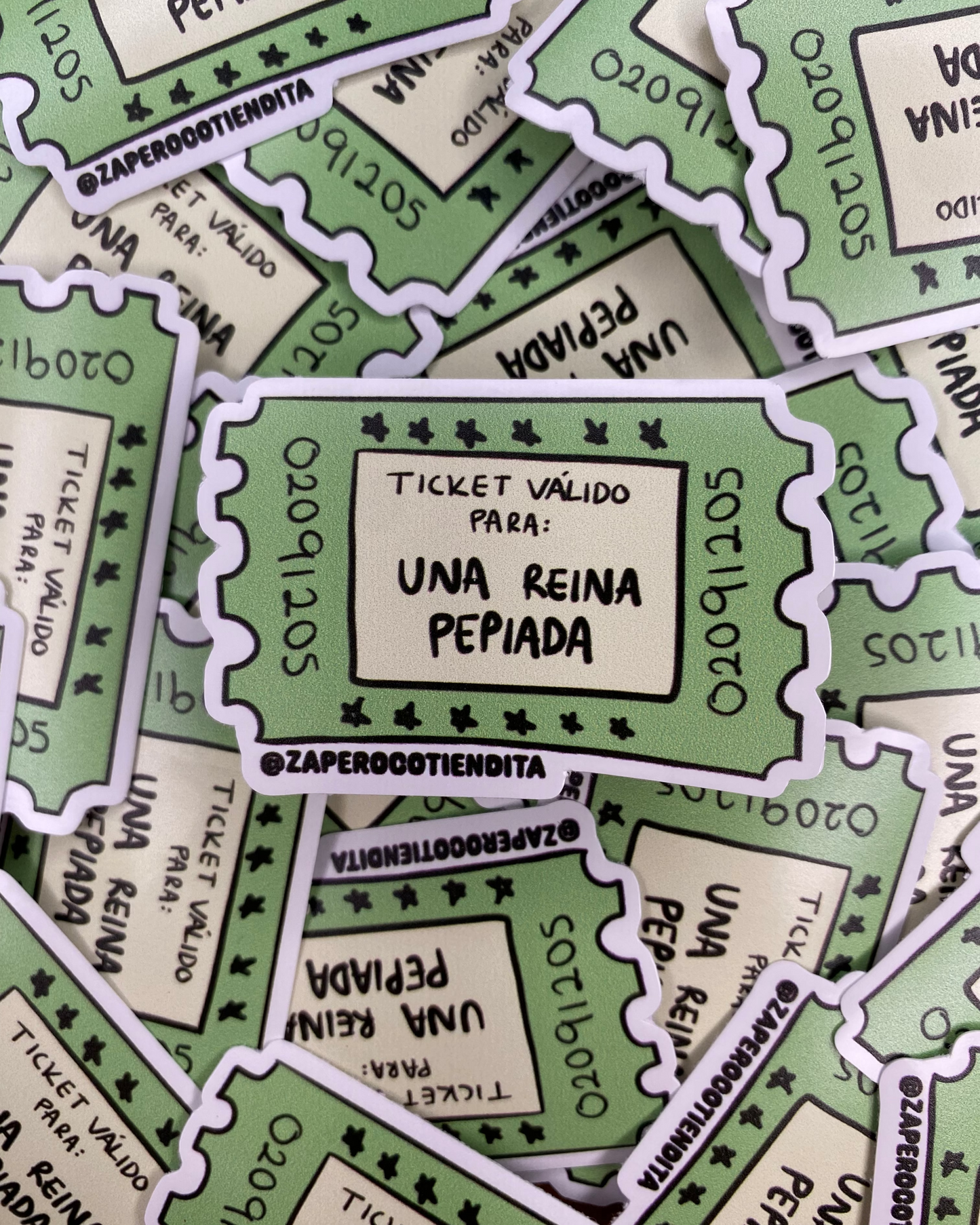 Sticker Ticket Reina Pepiada