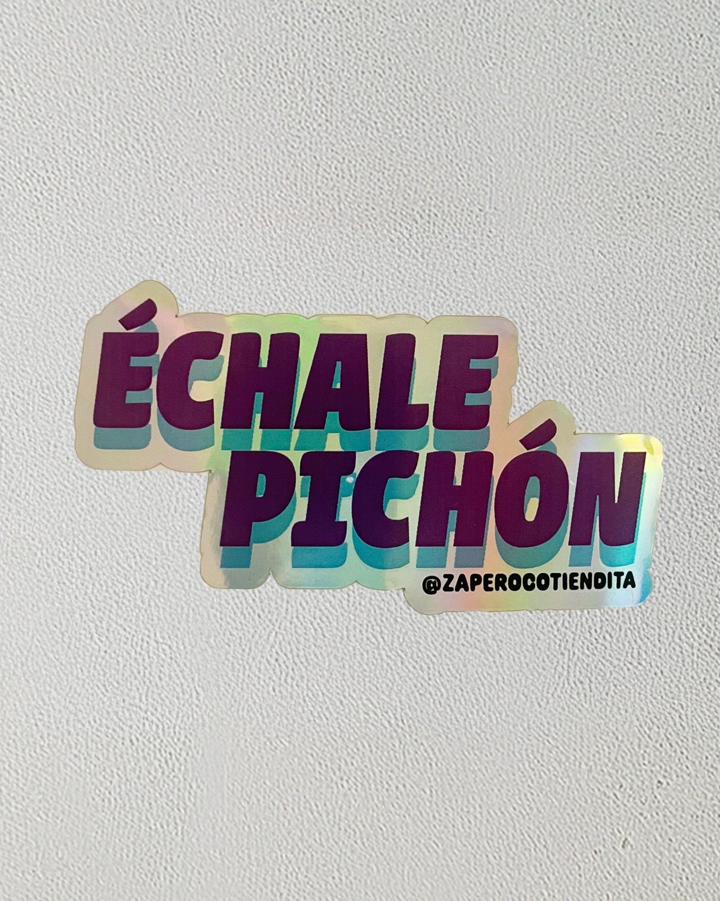 Sticker Échale Pichón Morado Holográfico