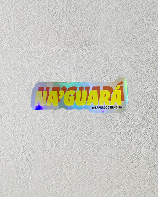 Sticker Na'guará Amarillo Holográfico