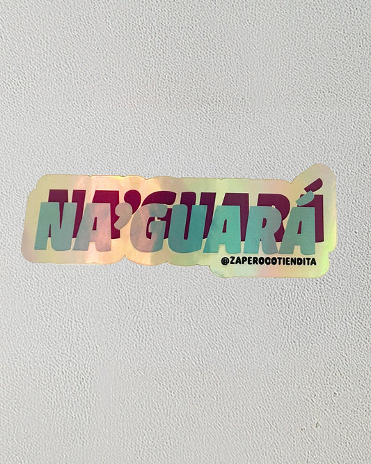 Sticker Na'guará Azul Holográfico