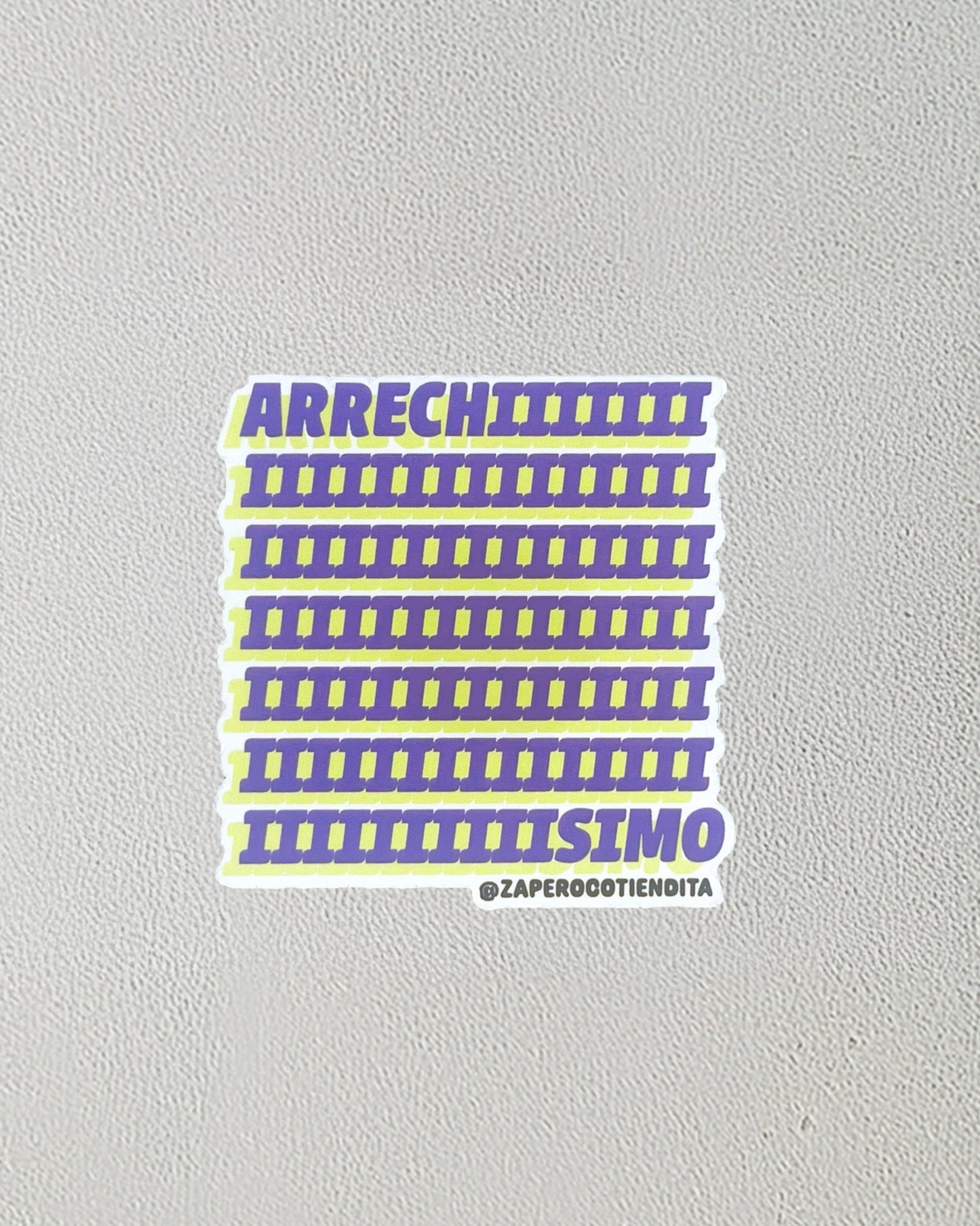 Sticker Arrechísimo Morado