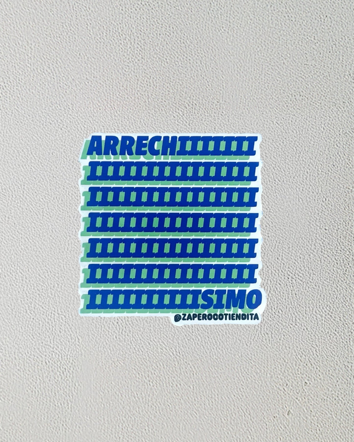 Sticker Arrechísimo Azul