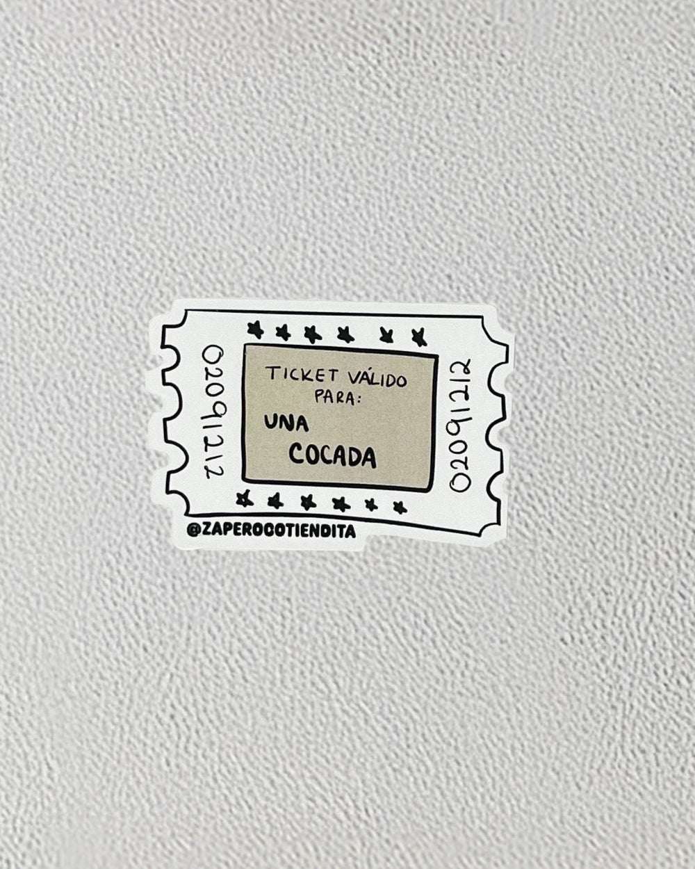 Sticker Ticket Cocada