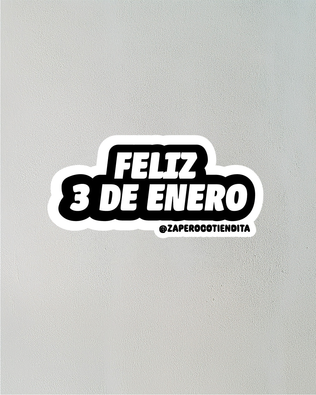 Sticker Feliz 3 de Enero