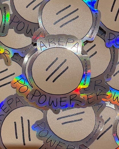 Sticker Arepa Power Holografico