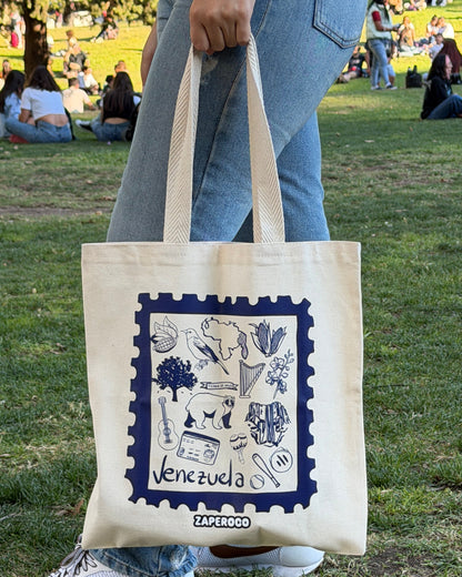 Combo Gorra +58 Azul - Tote Bag Venezuela