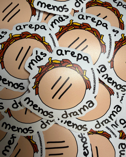 Sticker Más Arepa Menos Drama Pelua