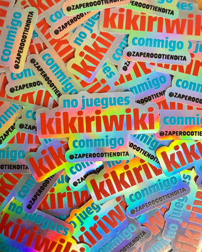 Sticker No Juegues Kikiriwiki Conmigo