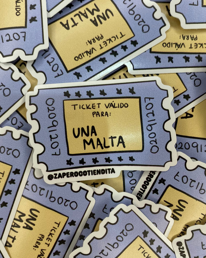 Sticker Ticket Malta