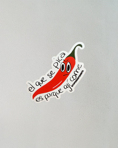 Sticker El que se pica es porque ají come