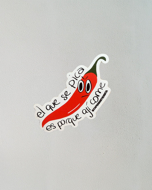 Sticker El que se pica es porque ají come