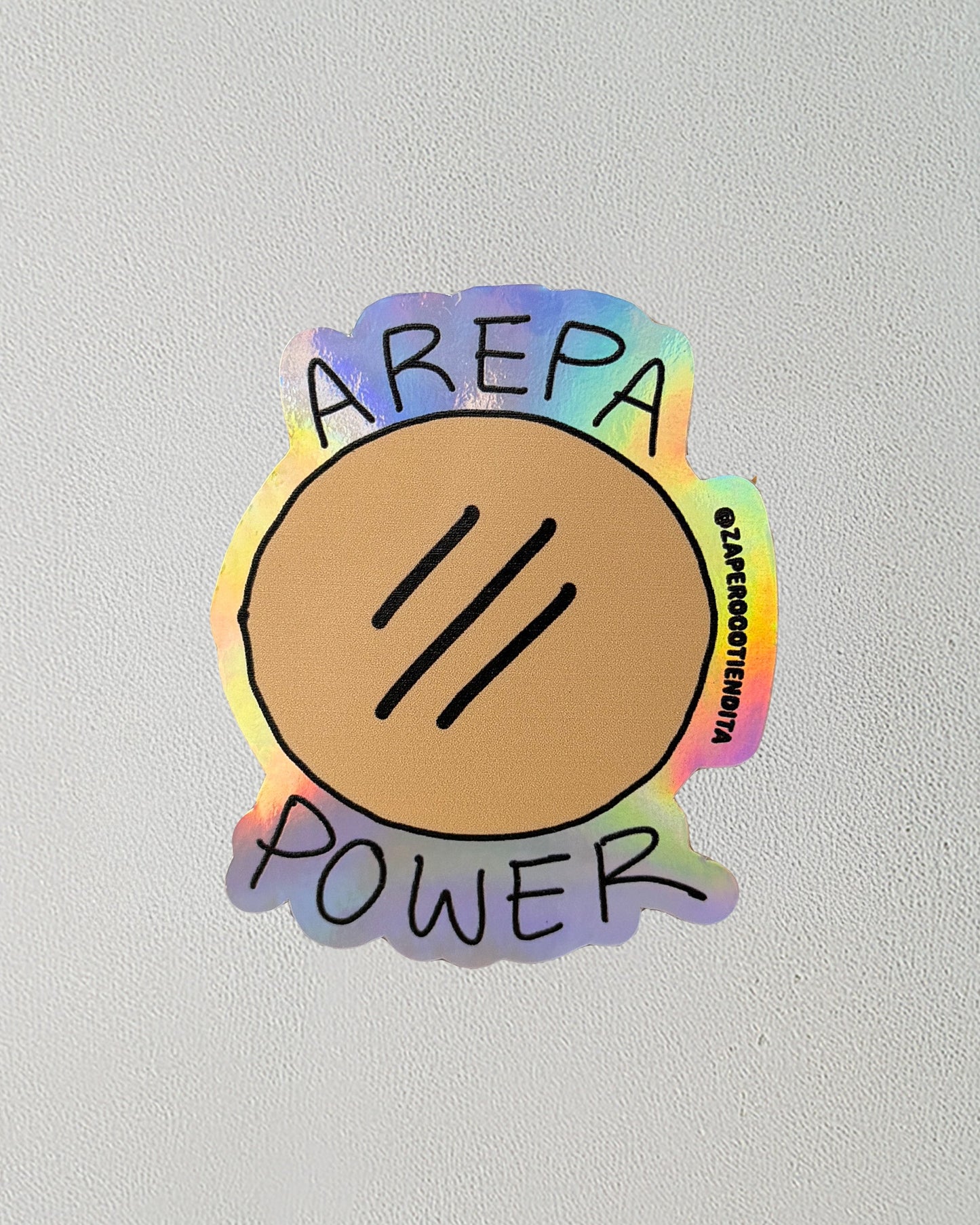 Sticker Arepa Power Holografico
