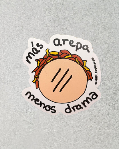 Sticker Más Arepa Menos Drama Pelua