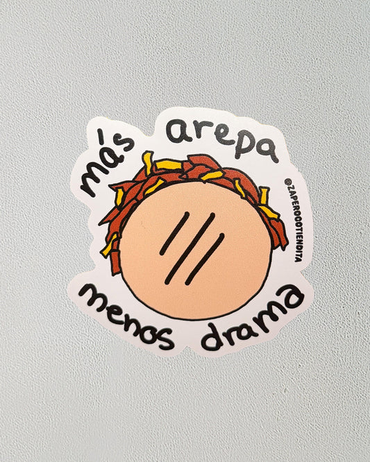 Sticker Más Arepa Menos Drama Pelua
