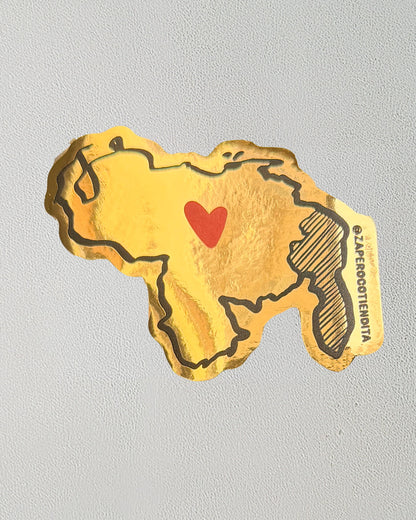 Sticker Mapa de Venezuela Holográfico