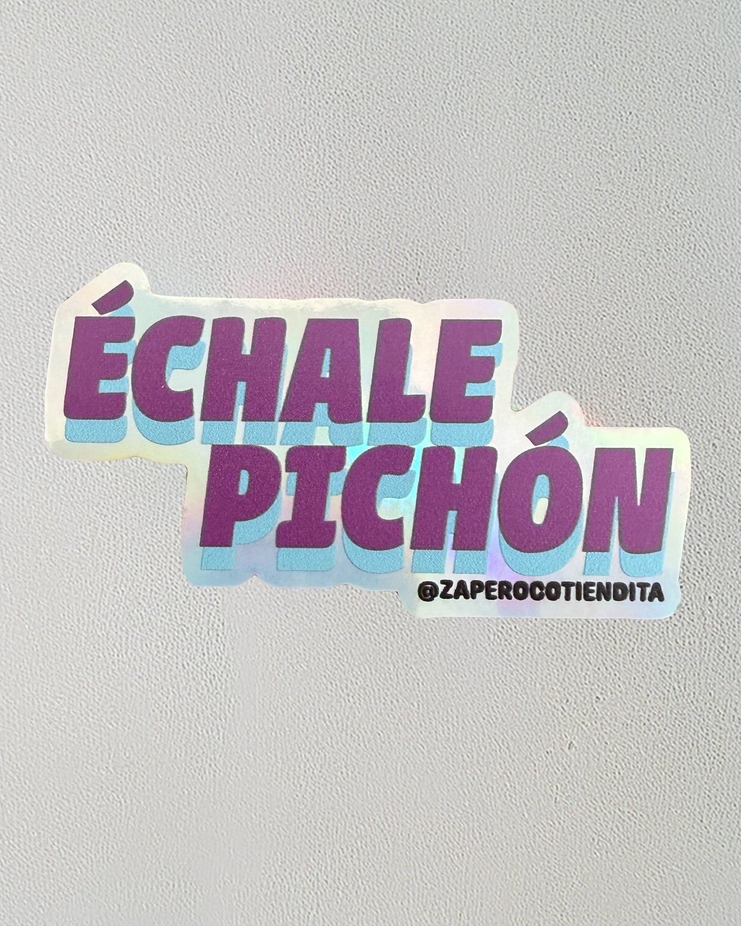 Sticker Échale Pichón Morado Holográfico
