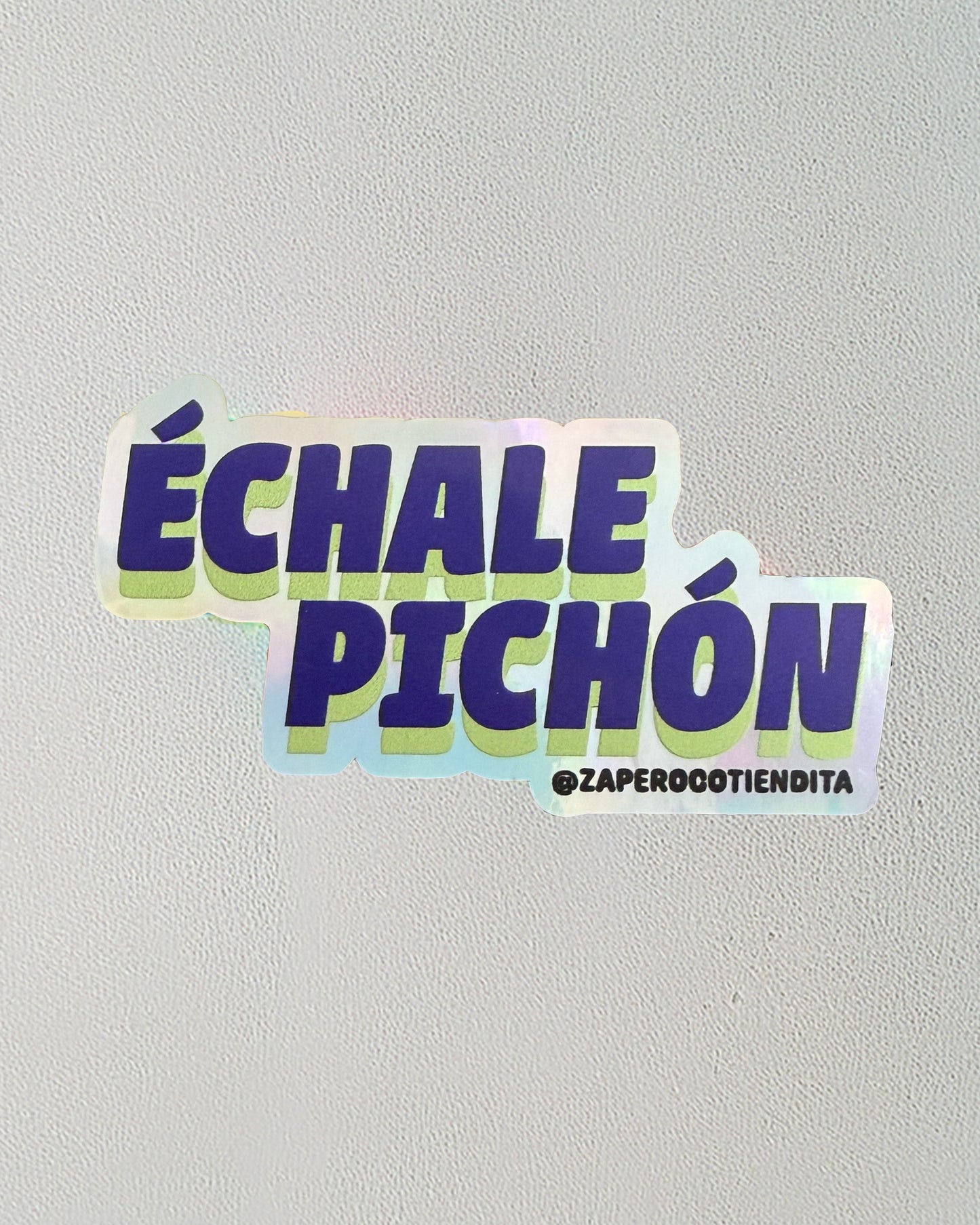 Sticker Échale Pichón Azul Holográfico