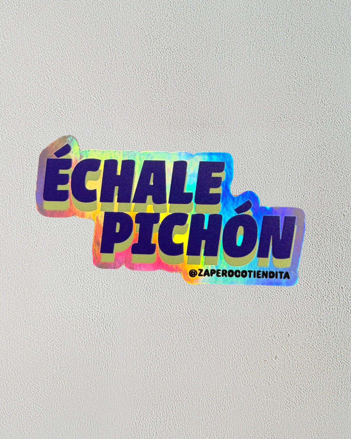 Sticker Échale Pichón Azul Holográfico