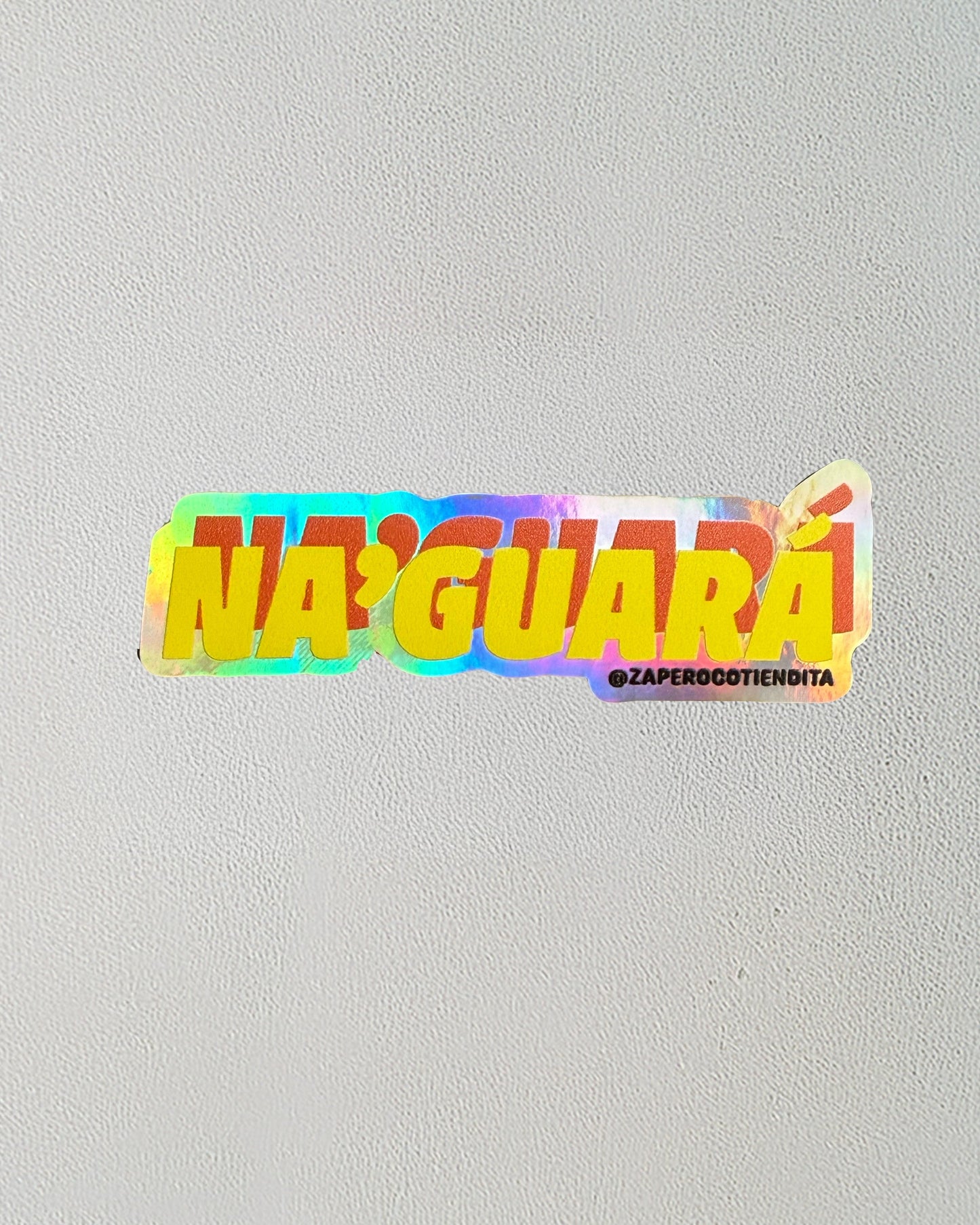 Sticker Na'guará Amarillo Holográfico