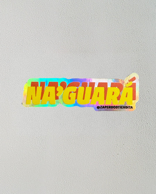 Sticker Na'guará Amarillo Holográfico