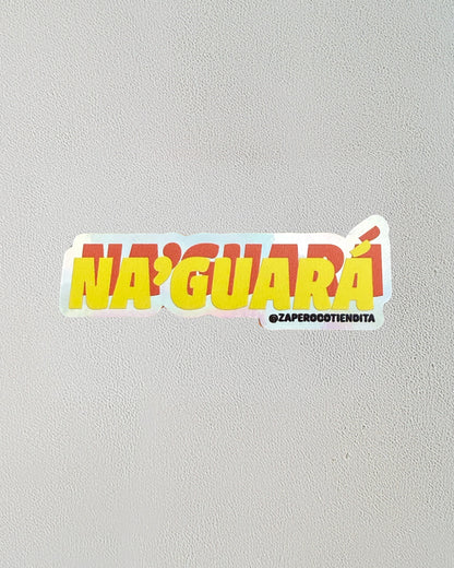 Sticker Na'guará Amarillo Holográfico