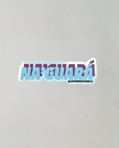 Sticker Na'guará Azul Holográfico