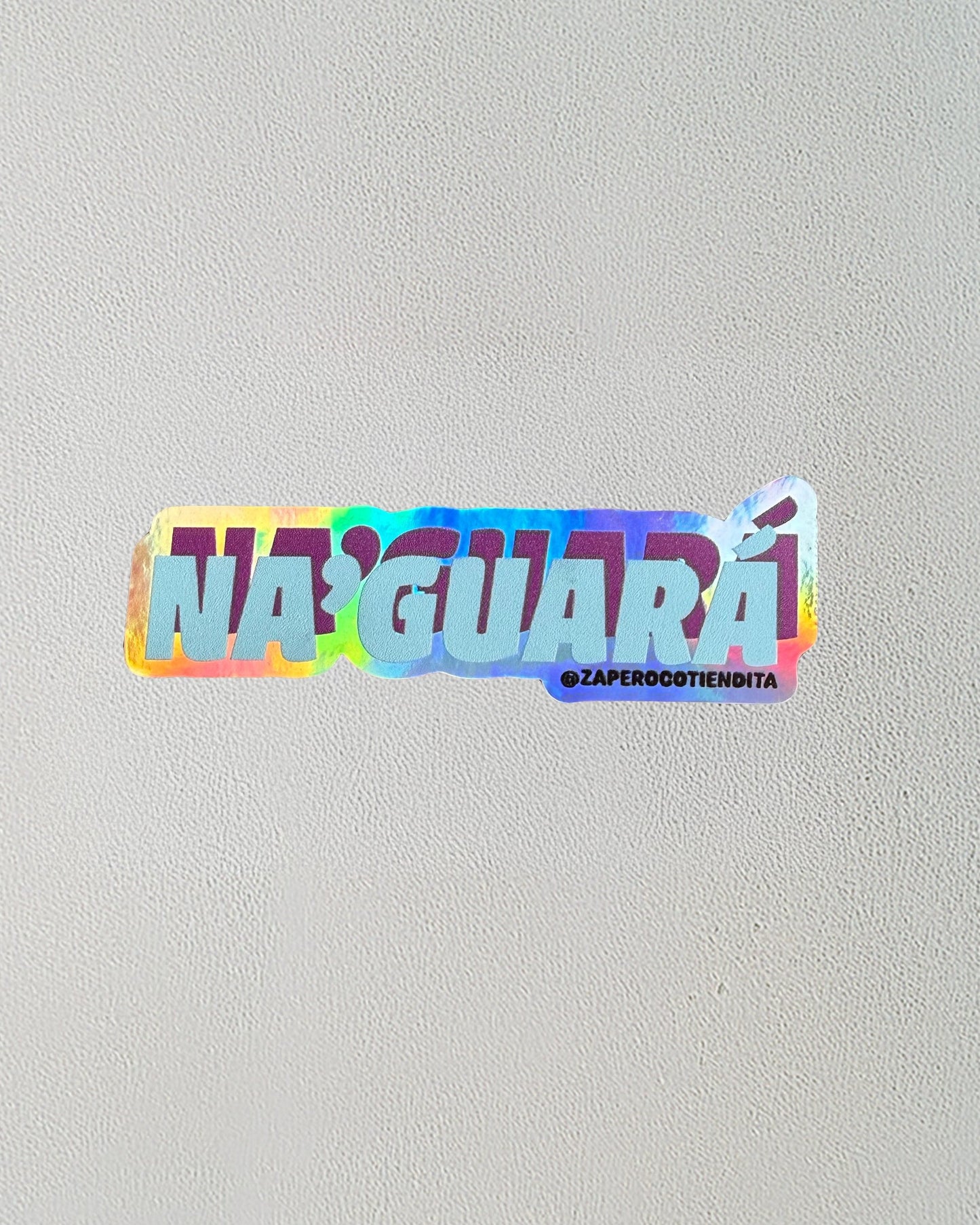Sticker Na'guará Azul Holográfico