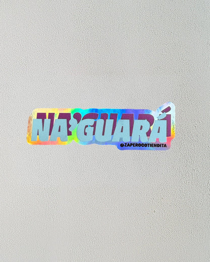 Sticker Na'guará Azul Holográfico