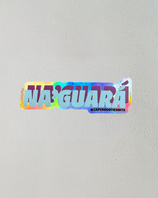 Sticker Na'guará Azul Holográfico