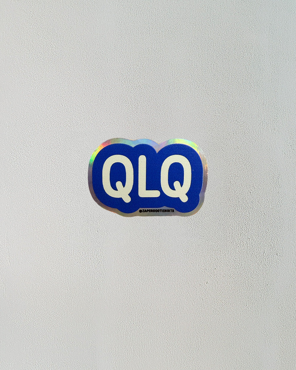 Sticker QLQ Azul Holográfico