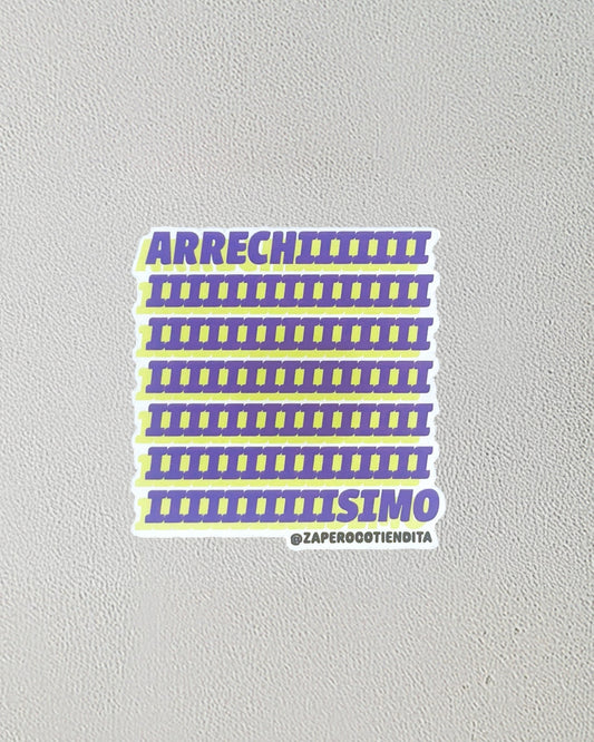 Sticker Arrechísimo Morado