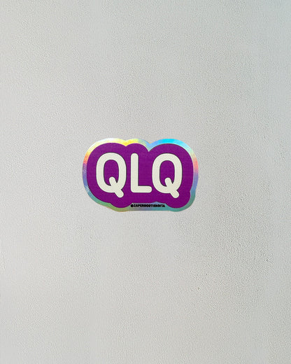 Sticker QLQ Morado Holográfico