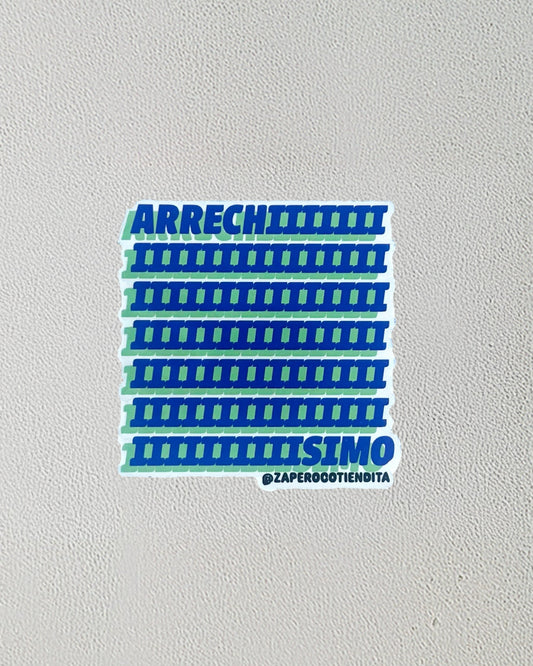 Sticker Arrechísimo Azul