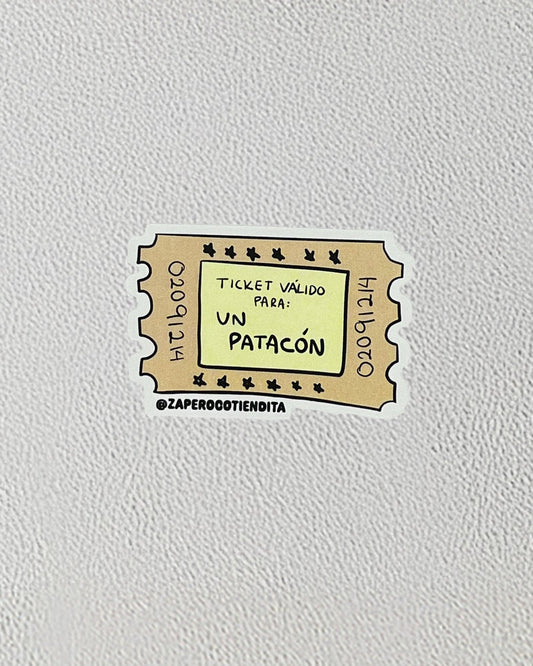 Sticker Ticket Patacón