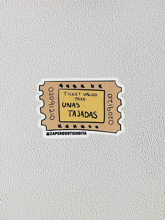 Sticker Ticket Tajadas