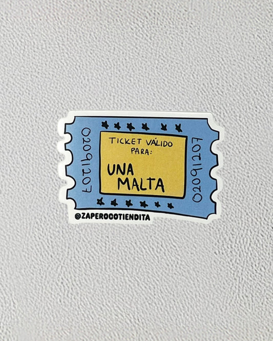 Sticker Ticket Malta