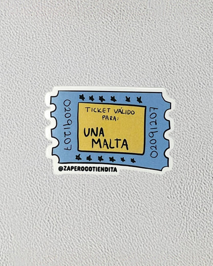 Sticker Ticket Malta