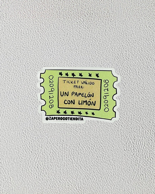 Sticker Ticket Papelón