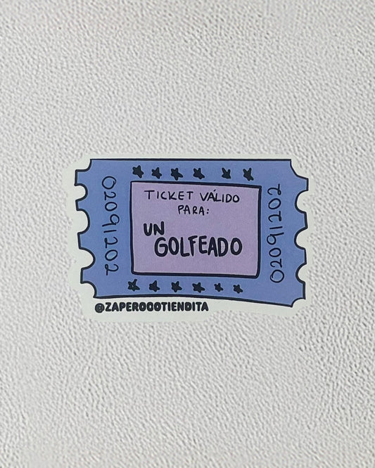 Sticker Ticket Golfeado