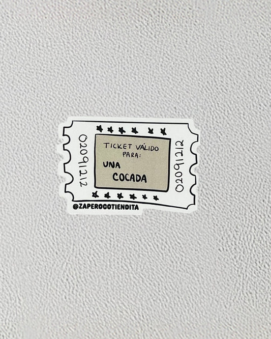 Sticker Ticket Cocada