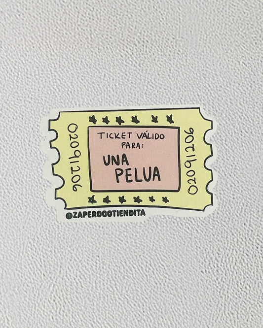 Sticker Ticket Pelua