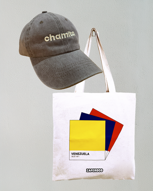 Combo Gorra Chamita Marrón - Tote Bag Pantone Venezuela