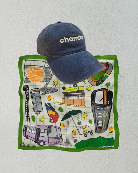 Combo Pañoleta Caracas - Gorra Chamito/Chamita Azul