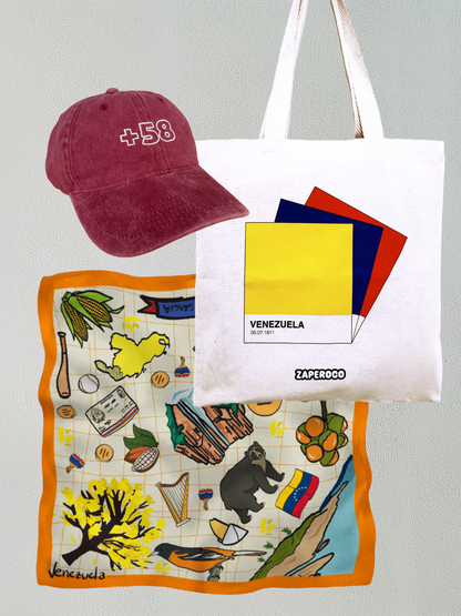 Combo Pa' Escoger - 1 Pañoleta 1 Gorra 1 Tote Bag a Elección